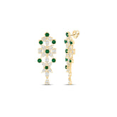 1 1/3CTW-DIA ANA M 1 5/8CTW RD-EM NAT GEM EARRING
